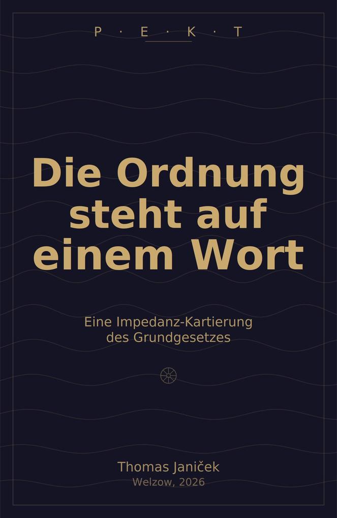 Die Ordnung steht auf einem Wort