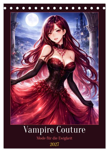 Vampire Couture (Tischkalender 2027 DIN A5 hoch) CALVENDO Monatskalender