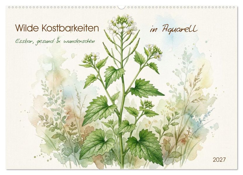 Wilde Kostbarkeiten - Essbar gesund & wunderschön (Wandkalender 2027 DIN A2 quer) CALVENDO Monatskalender