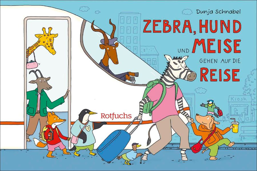 Zebra Hund und Meise gehen auf die Reise. Eisenbahn-Leporello