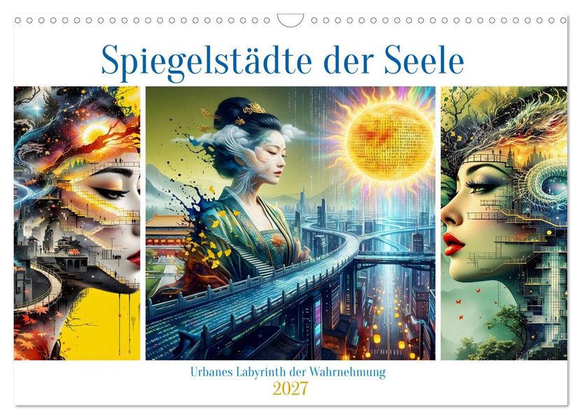 Spiegelstädte der Seele - Urbanes Labyrinth der Wahrnehmung (Wandkalender 2027 DIN A3 quer) CALVENDO Monatskalender