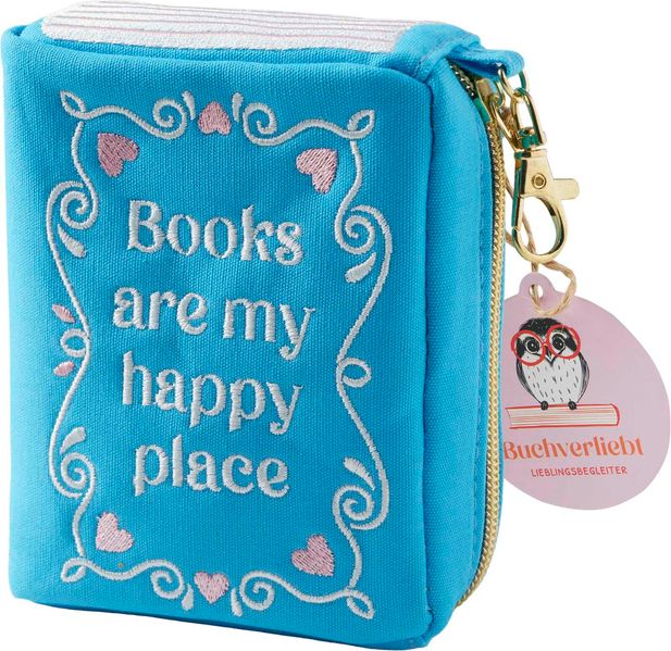 Buchverliebt Besticktes Täschchen Happy Place
