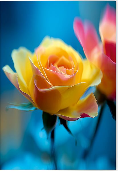 Grußkarte Blütenträume Motiv Gelbe Rose