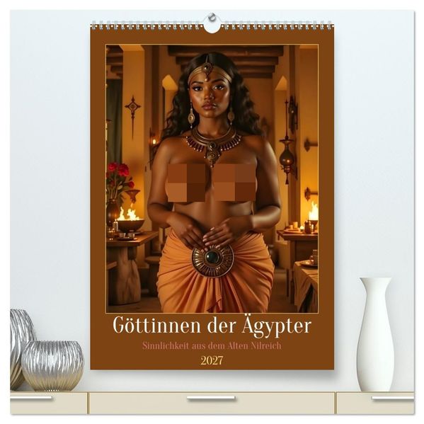 Göttinnen der Ägypter (hochwertiger Premium Wandkalender 2027 DIN A2 hoch) Kunstdruck in Hochglanz
