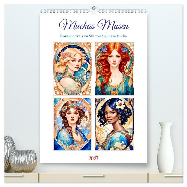 Muchas Musen (hochwertiger Premium Wandkalender 2027 DIN A2 hoch) Kunstdruck in Hochglanz