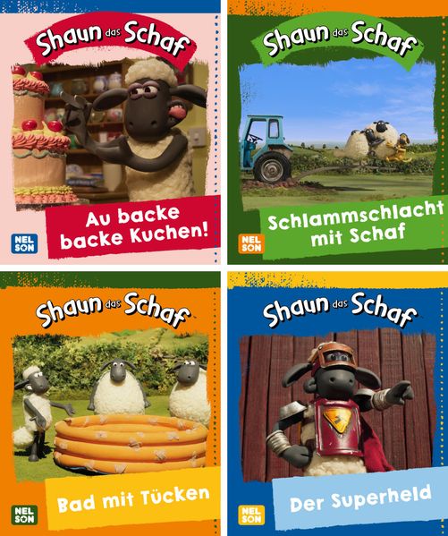 Nelson Mini-Bücher: Shaun das Schaf 1-4