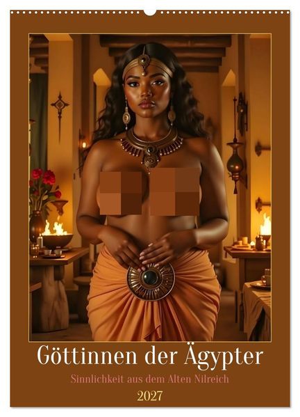 Göttinnen der Ägypter (Wandkalender 2027 DIN A2 hoch) CALVENDO Monatskalender