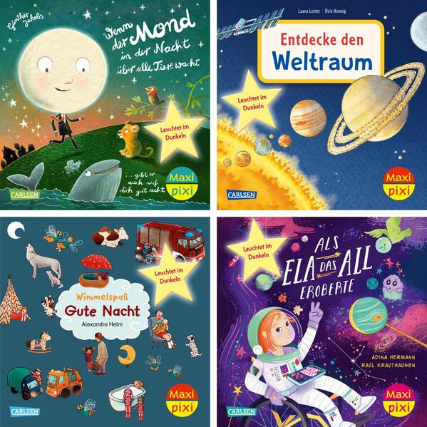 Maxi-Pixi-4er-Set 129: Sonne Mond und Sterne leuchten (4x1 Exemplar)