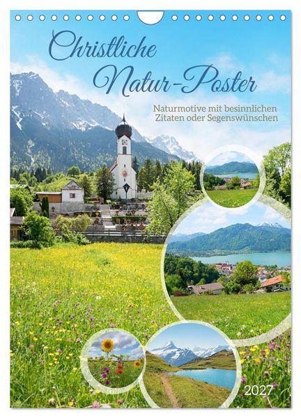 Christliche Natur-Poster (Wandkalender 2027 DIN A4 hoch) CALVENDO Monatskalender