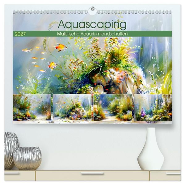 Aquascaping. Malerische Aquariumlandschaften (hochwertiger Premium Wandkalender 2027 DIN A2 quer) Kunstdruck in Hochglanz