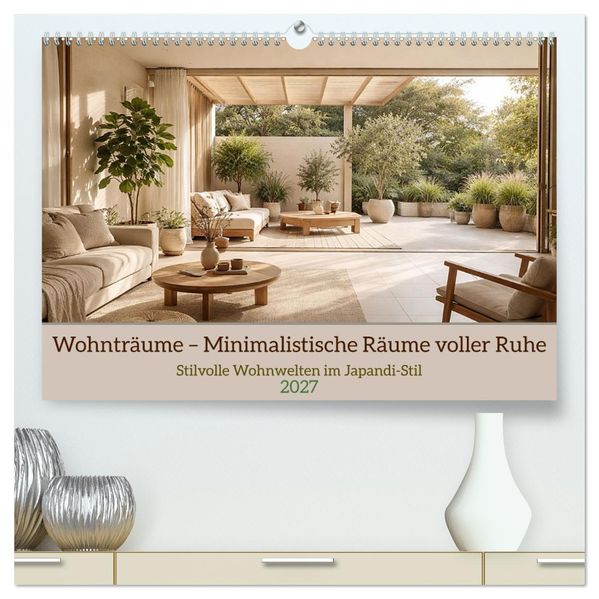 Wohnträume - Minimalistische Räume voller Ruhe (hochwertiger Premium Wandkalender 2027 DIN A2 quer) Kunstdruck in Hochglanz