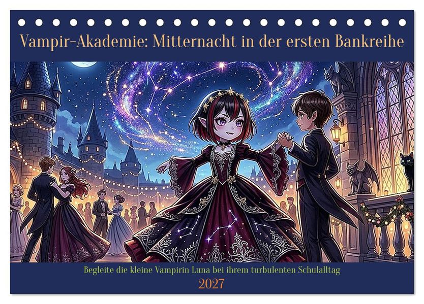 Vampir-Akademie: Mitternacht in der ersten Bankreihe (Tischkalender 2027 DIN A5 quer) CALVENDO Monatskalender