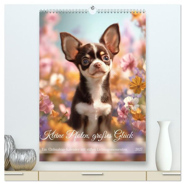 Kleine Pfoten großes Glück (hochwertiger Premium Wandkalender 2027 DIN A2 hoch) Kunstdruck in Hochglanz