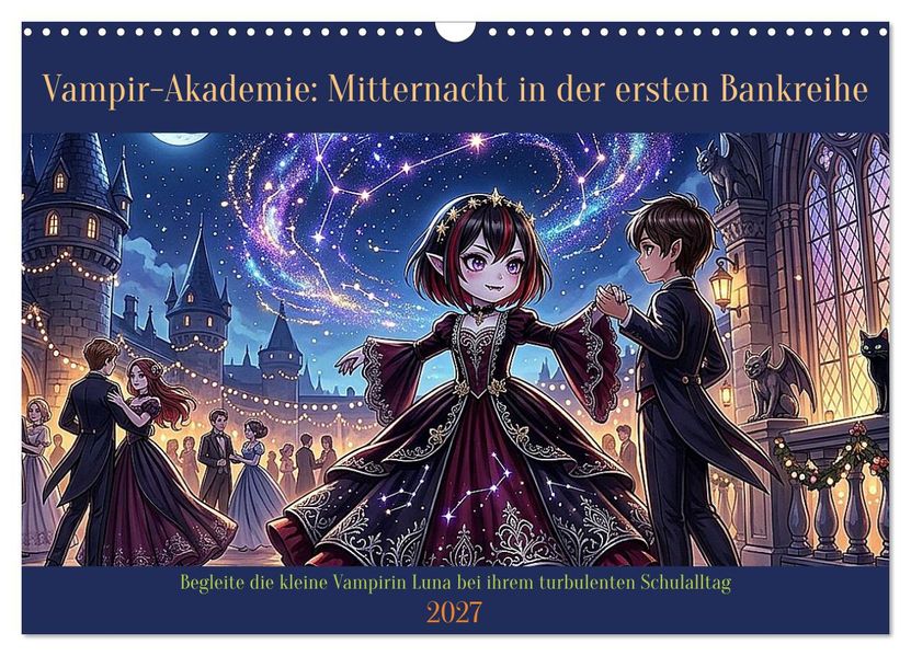 Vampir-Akademie: Mitternacht in der ersten Bankreihe (Wandkalender 2027 DIN A3 quer) CALVENDO Monatskalender