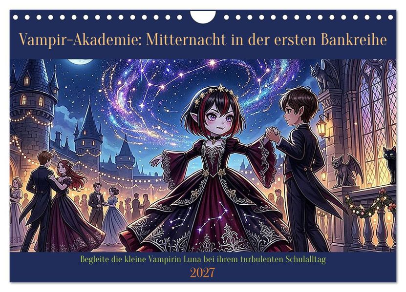 Vampir-Akademie: Mitternacht in der ersten Bankreihe (Wandkalender 2027 DIN A4 quer) CALVENDO Monatskalender