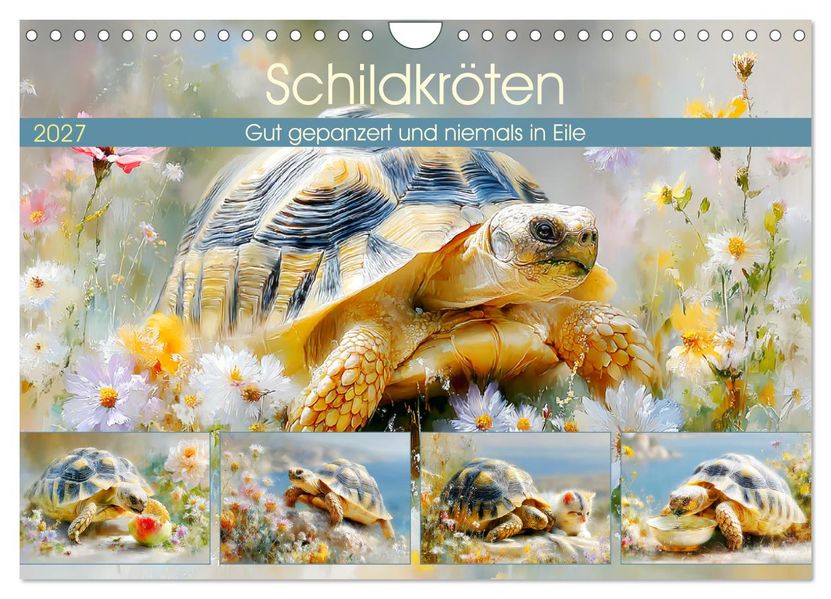 Schildkröten. Gut gepanzert und niemals in Eile (Wandkalender 2027 DIN A4 quer) CALVENDO Monatskalender