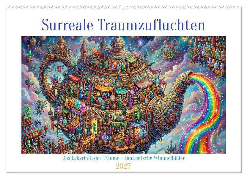 Surreale Traumzufluchten (Wandkalender 2027 DIN A2 quer) CALVENDO Monatskalender