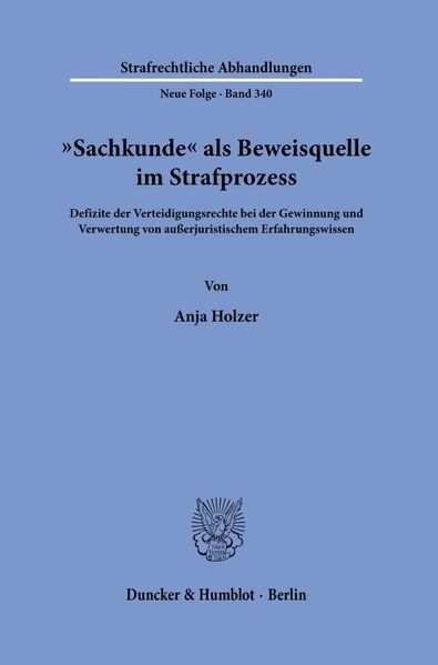 'Sachkunde' als Beweisquelle im Strafprozess