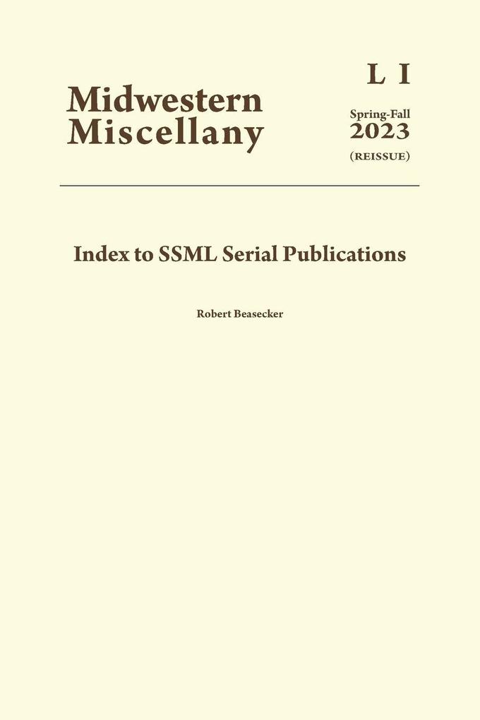 Midwestern Miscellany LI (Spring-Fall 2023) REISSUE