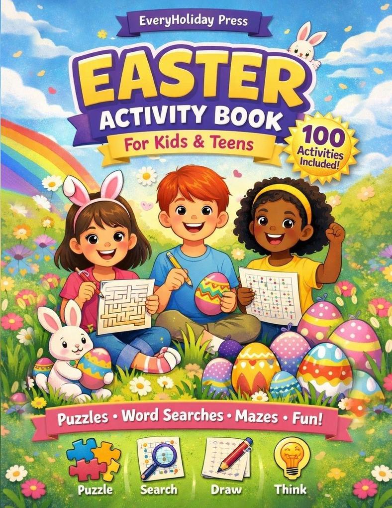Spring Easter Activity Book for Kids & teens