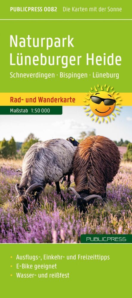 Publicpress Rad- und Wanderkarte Naturpark Lüneburger Heide Schneverdingen - Bispingen - Lüneburg 1:50.000