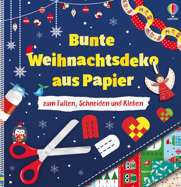 Bunte Weihnachtsdeko aus Papier