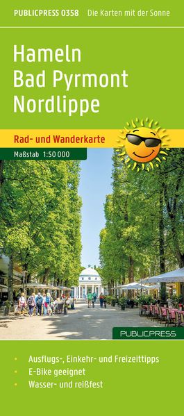 Publicpress Rad- und Wanderkarte Hameln Bad Pyrmont Nordlippe 1:50.000