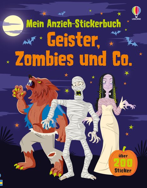 Mein Anzieh-Stickerbuch: Geister Zombies und Co.