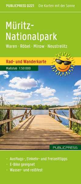 Publicpress Rad- und Wanderkarte Müritz-Nationalpark Waren Röbel Mirow Neustrelitz 1:50.000