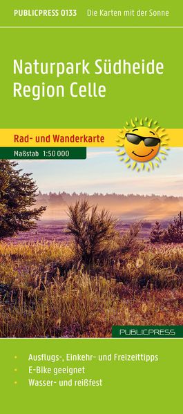 Publicpress Rad- und Wanderkarte Naturpark Südheide Region Celle 1:50.000