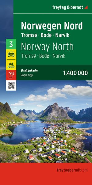 freytag & berndt Straßenkarte Norwegen Nord Tromsø - Bodø - Narvik 1:400.000