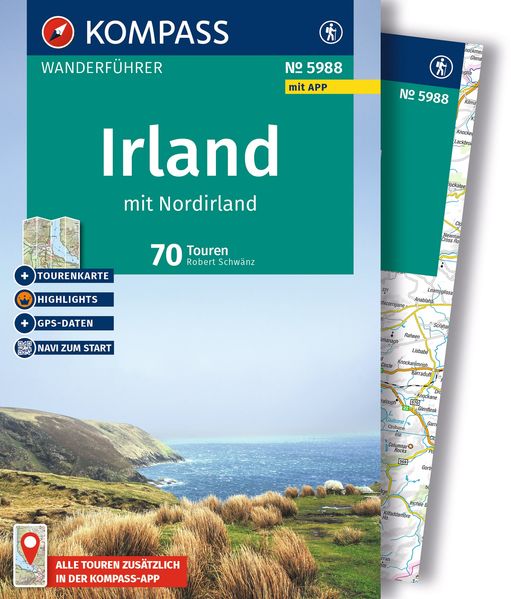 KOMPASS Wanderführer Irland mit Nordirland 70 Touren mit Extra-Tourenkarte