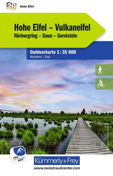 Kümmerly+Frey Outdoorkarte Deutschland 20 Hohe Eifel Vulkaneifel 1:35.000