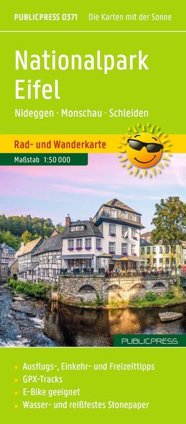 Publicpress Rad- und Wanderkarte Nationalpark Eifel Nideggen Monschau Schleiden 1:50.000