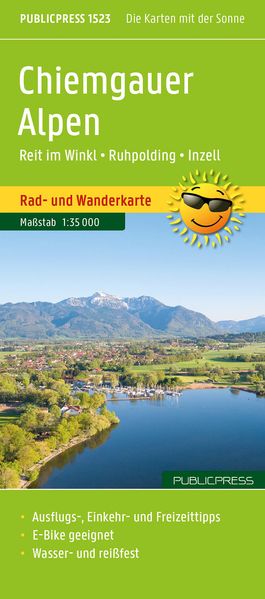 Publicpress Rad- und Wanderkarte Chiemgauer Alpen Reit im Winkl Ruhpolding Inzell 1:35.000