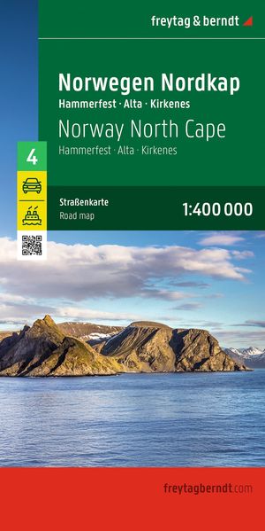 freytag & berndt Straßenkarte Norwegen Nordkap Hammerfest - Alta - Kirkenes 1:400.000