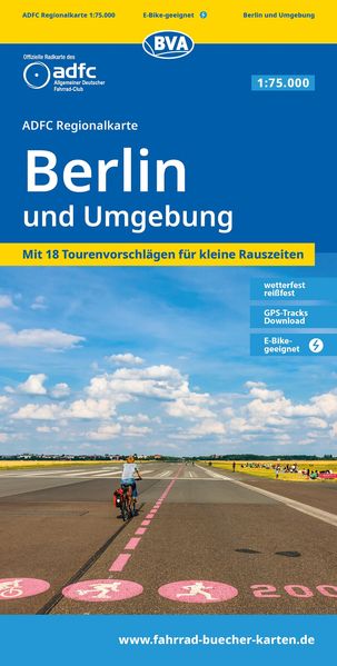 BVA ADFC Regionalkarte Berlin und Umgebung mit Knotenpunkten 1:75.000