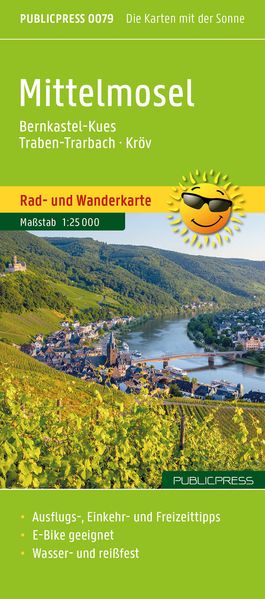 Publicpress Rad- und Wanderkarte Mittelmosel Bernkastel-Kues Traben-Trarbach Kröv 1:25.000