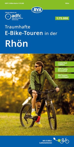 BVA ADFC Regionalkarte Traumhafte E-Bike-Touren in der Rhön 1:75.000