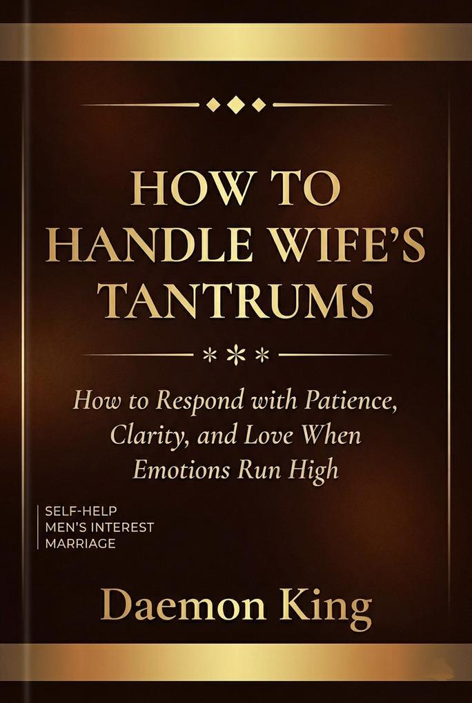 How to Handle Wife's Tantrums : How to Respond with Patience Clarity and Love When Emotions Run High