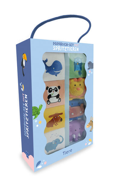 Pappbuch-Set mit Spritztieren - Tiere