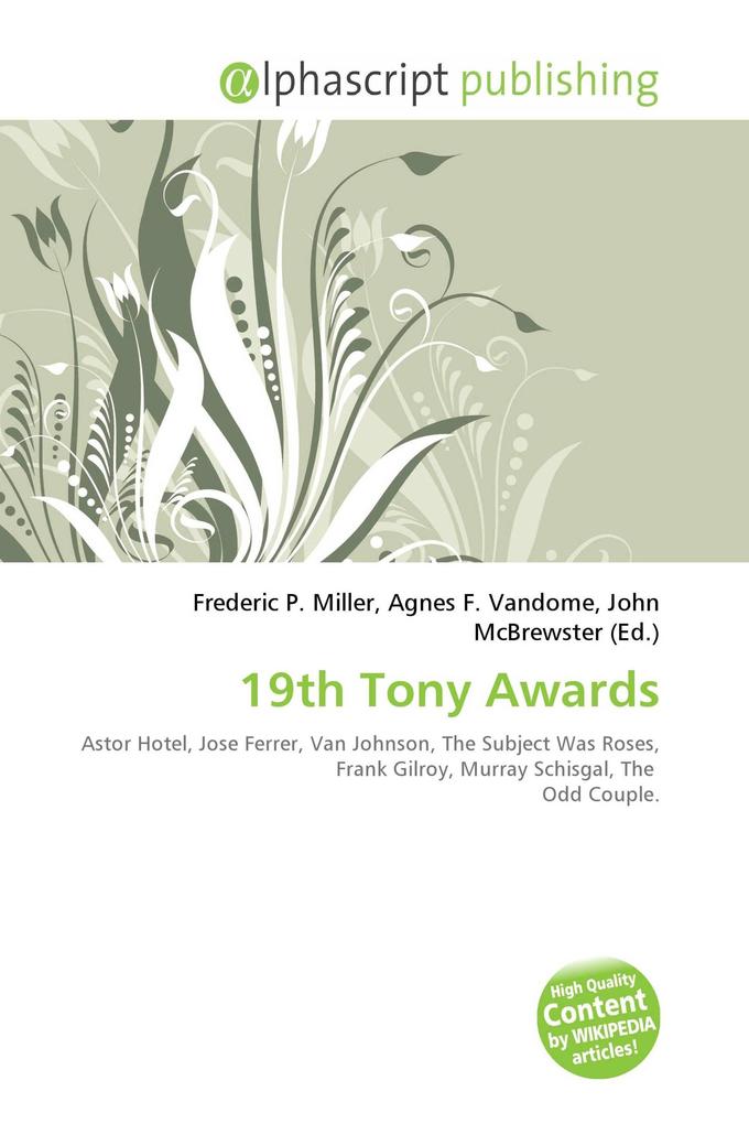19th Tony Awards