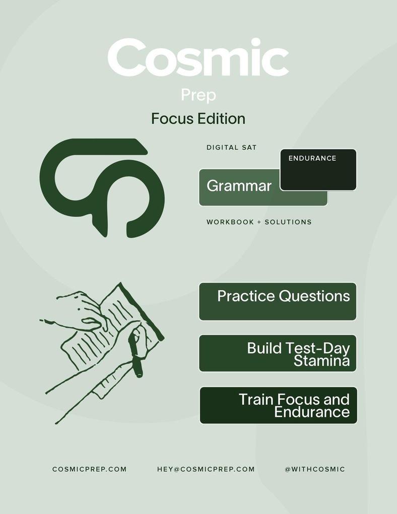 Cosmic Prep Digital SAT Grammar Bonus Book Endurance Edition