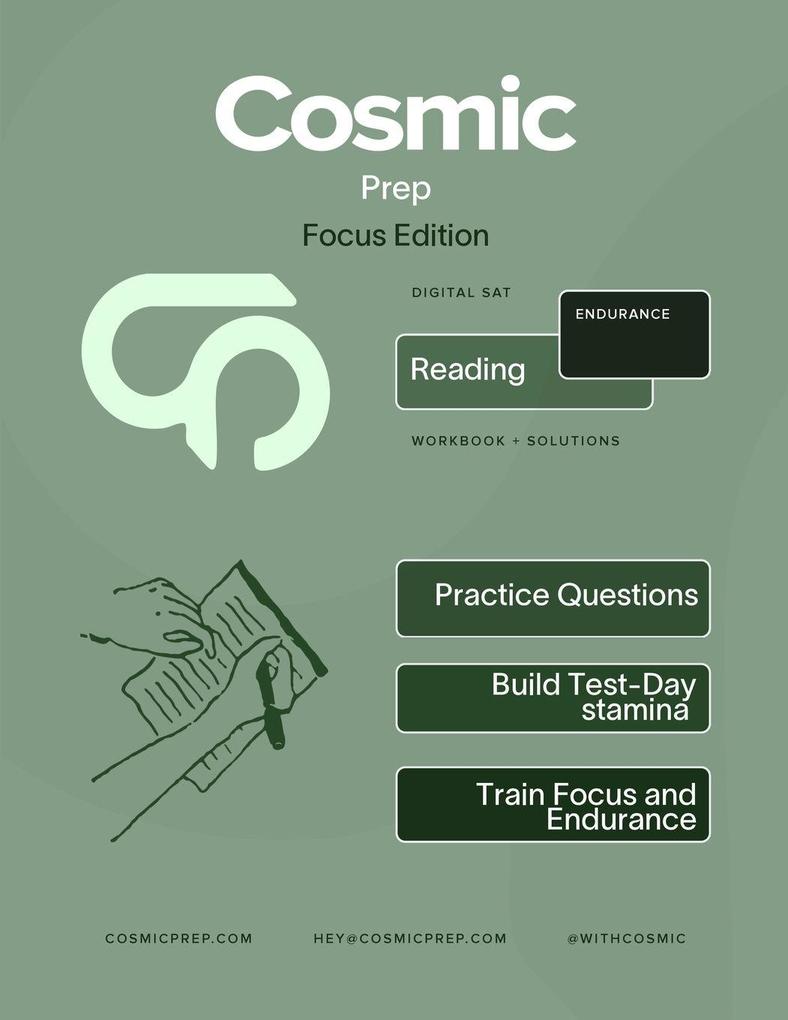 Cosmic Prep Digital SAT Reading Bonus Book Endurance Edition