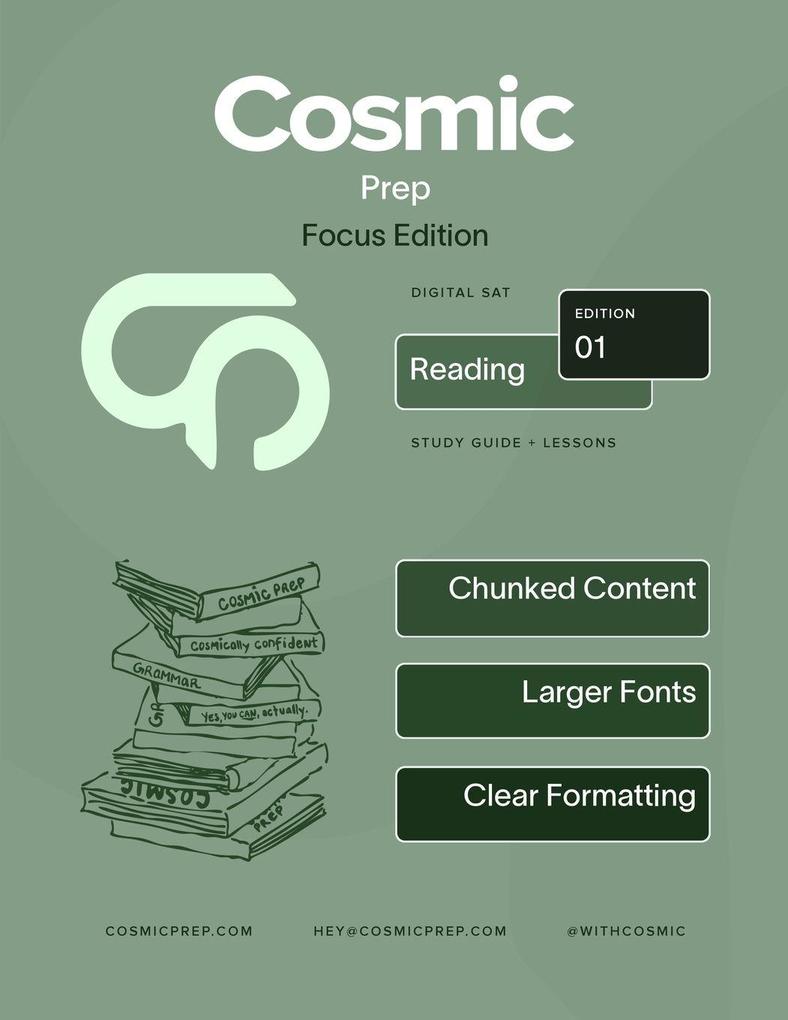 Cosmic Prep Digital SAT Reading Guide Focus Edition