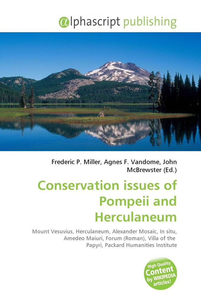 Conservation issues of Pompeii and Herculaneum