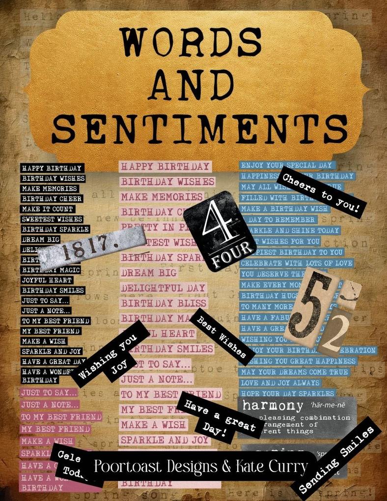 Words and Sentiments Ephemera Book