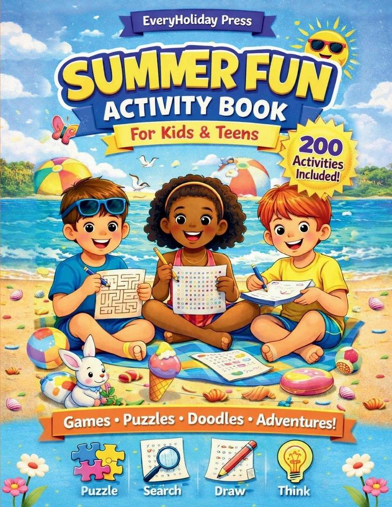 Summer Activity Book for kids & teens
