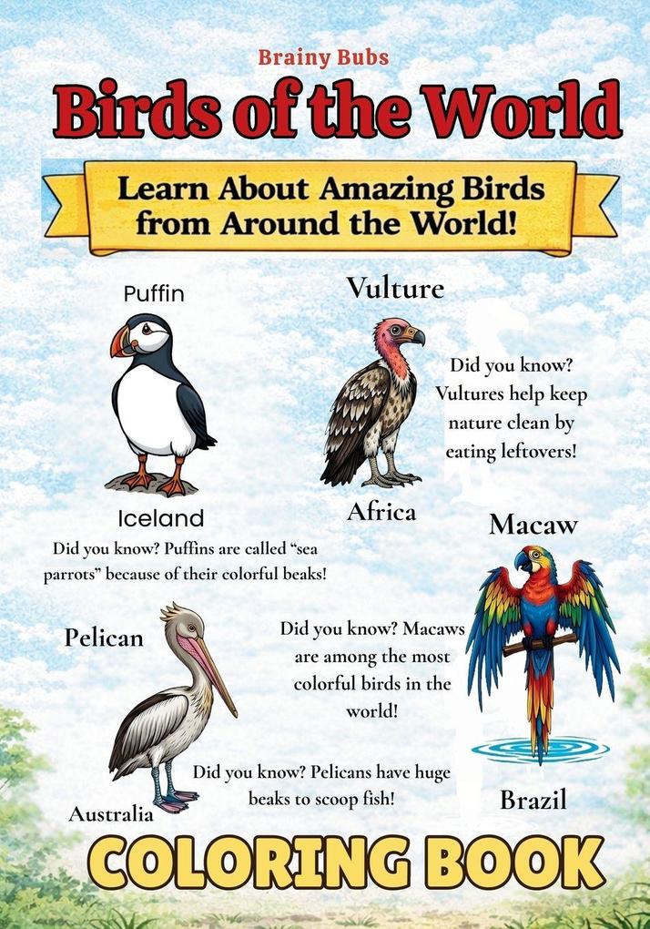 Birds of the World Coloring Book