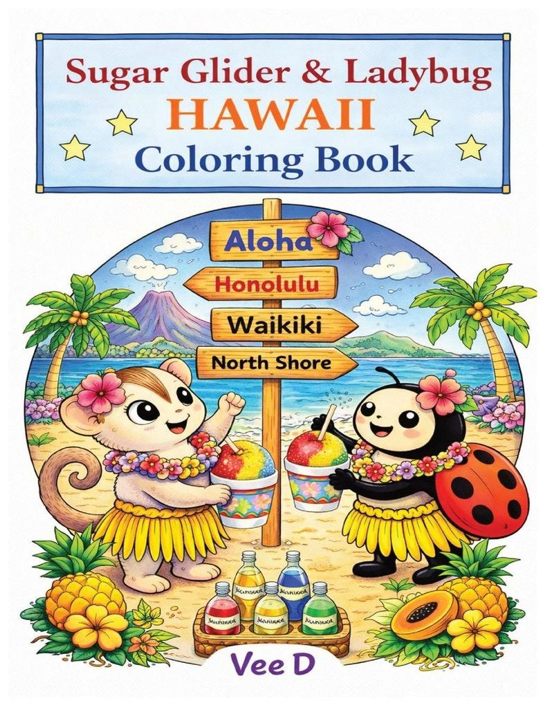 Sugar Glider & Ladybug - Hawaii Coloring Book